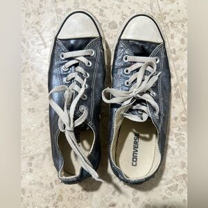 Converse Black and White Low-Top Shoes